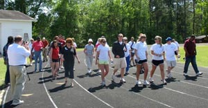 People starting the walk