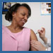 Woman getting flu shot